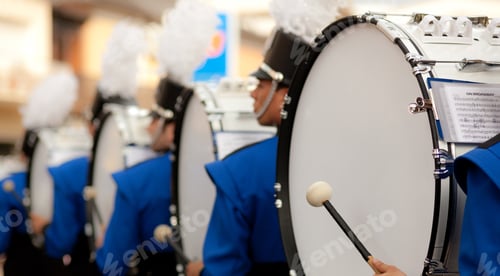 Preview: Marching band plays drum