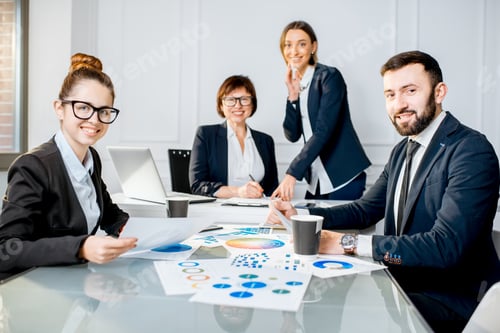 Preview: Business people during the conference in the office