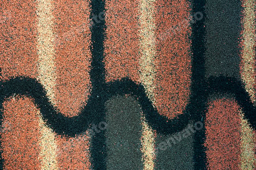 Preview: Shingle roof texture background. Roofing material. Dense of rough brown, green, black, yellow granul