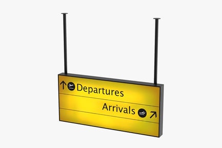 Preview: Illuminated Airport Navigation Sign