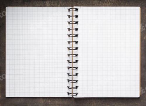 Preview: open notebook or book with empty pages