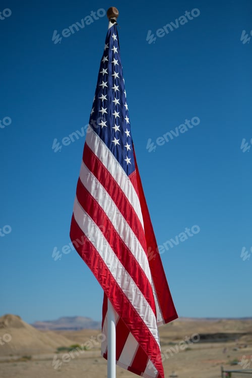 Preview: American Flag on Pole
