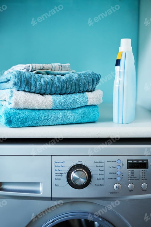 Preview: Keeping your laundry clean. Shot of a washing machine at home.