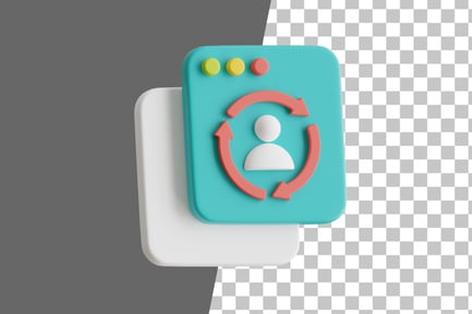 Предпросмотр: 3D-значок возвращающегося посетителя