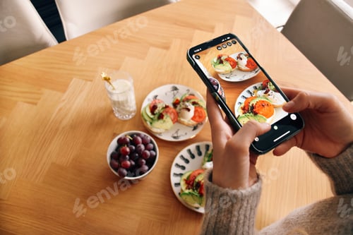 Preview: Taking a picture of breakfast foods for social media account