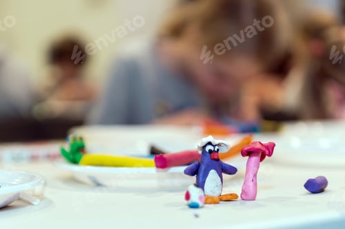 Preview: Ideas for children's creativity. Colored figures from plasticine.