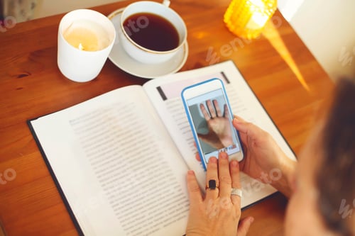 Preview: Fortune teller reading palm lines during online palmistry consultation