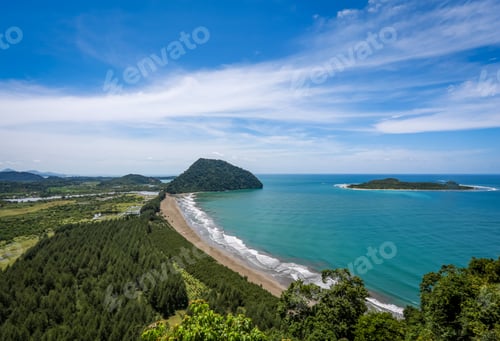 Preview: View of Mount Geurutee, Aceh Jaya, Indonesia, overlooking the Indian Ocean.