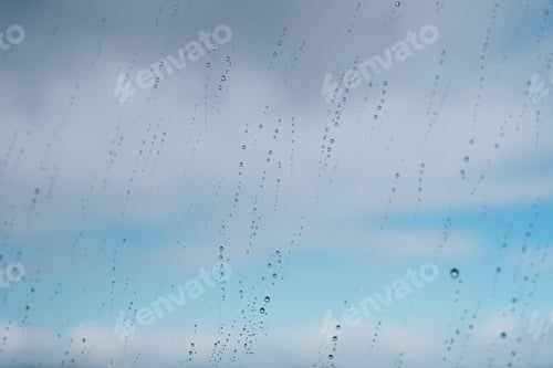 Preview: Raindrops on a window against the sky