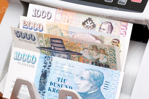 Preview: Icelandic crown in the counting machine