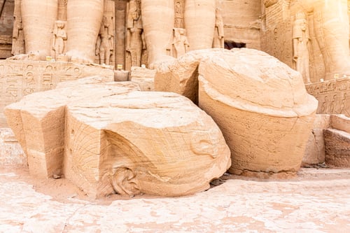 Preview: Part of an Egyptian temple ruin on the ground