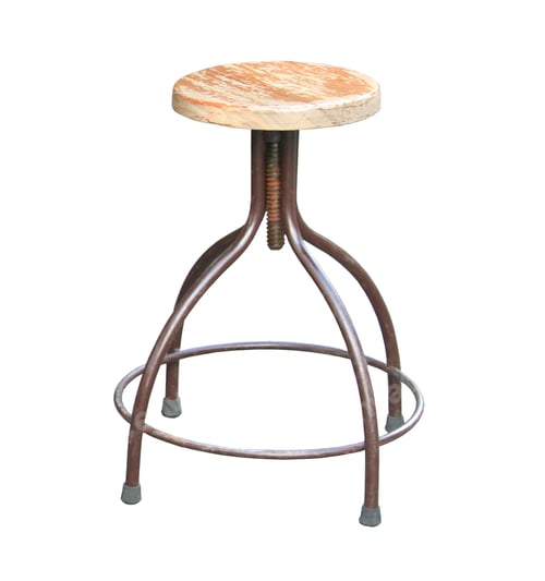 Preview: Wooden chairs and round table isolated on white background