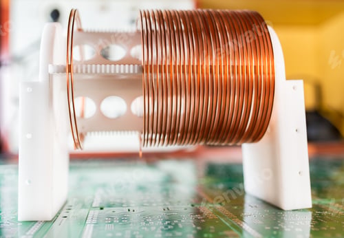 Preview: Close-up of a coil of copper wire