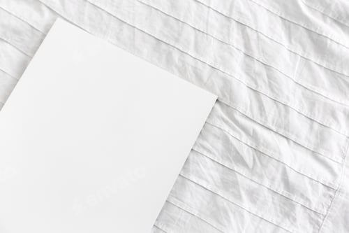 Preview: Blank paper on white background.