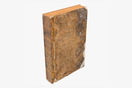 Preview: Aged Medieval Tome with Brown Leather Cover