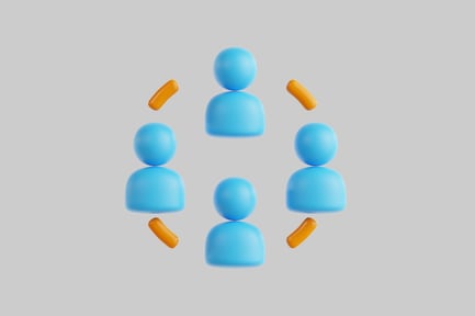 Vorschau: Verbindungsdiagramm für stilisierte Personennetzwerke