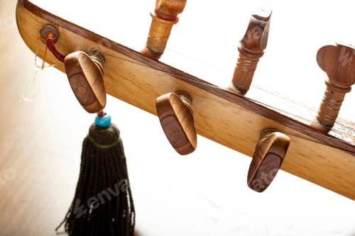 Preview: Close Up of the Headstock of Oud Instrument