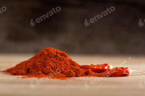 Preview: Red hot chili pepper and paprika powder