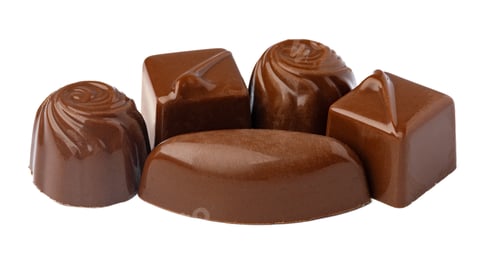 Preview: Chocolate sweets on a white background
