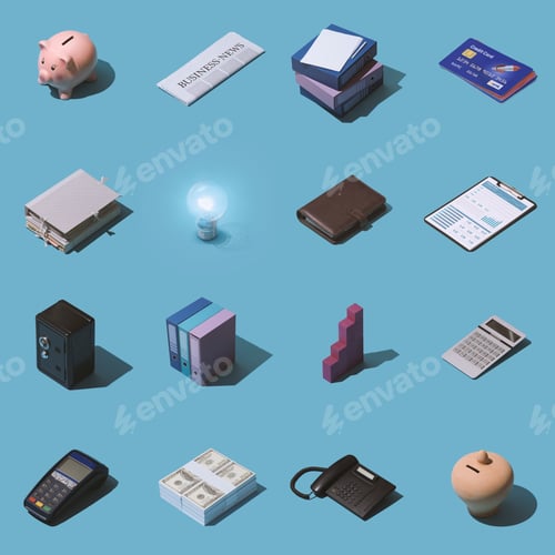 Preview: Business Finance and Investment Conceptual Flat Lay