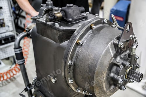 Preview: Assembling tractor transmission on the modern tractor factory. Service concept
