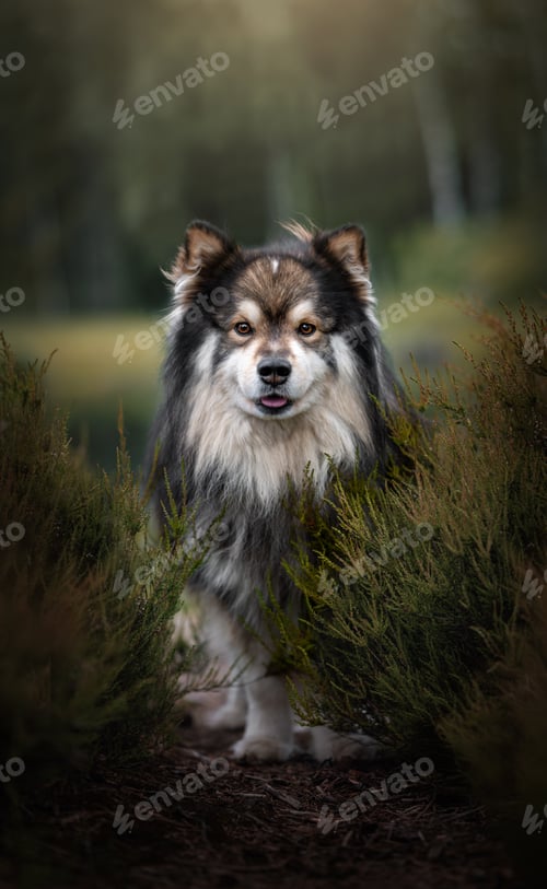Visualização: Portrait of a Finnish Lapphund dog