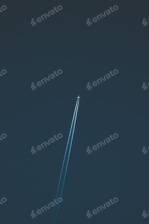 Preview: Small aircraft soaring through the bright blue sky