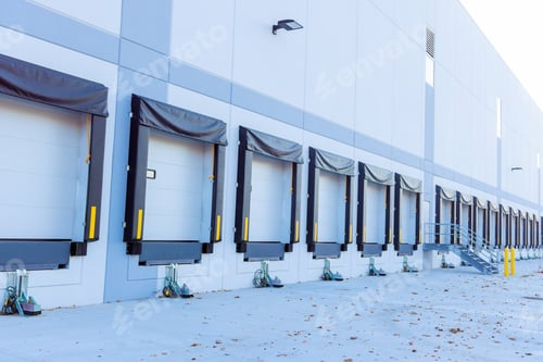 Preview: Sectional gates are used to facilitate loading, unloading of trucks at a distributed warehouse