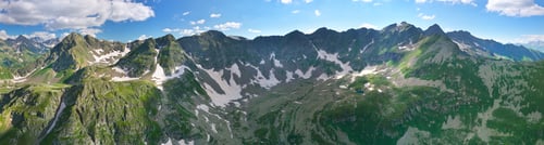 Preview: Panorama of green Caucasus mountains