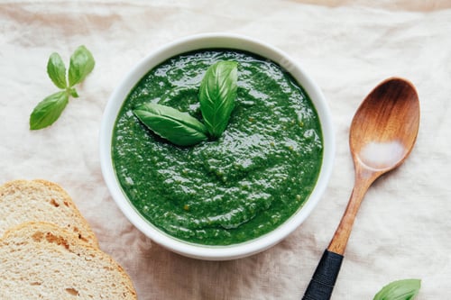 Preview: Green vegetable soup.