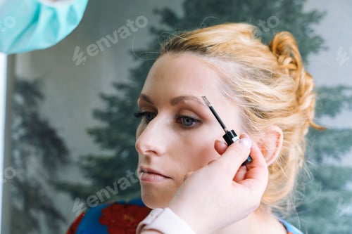 Preview: Woman Receives Eyebrow Makeup Application