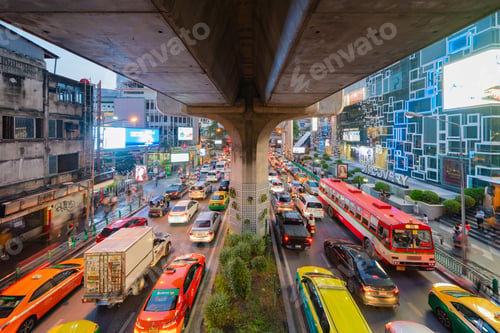 Preview: Bangkok Downtown. Thailand. Financial district and business in urban city in Asia.