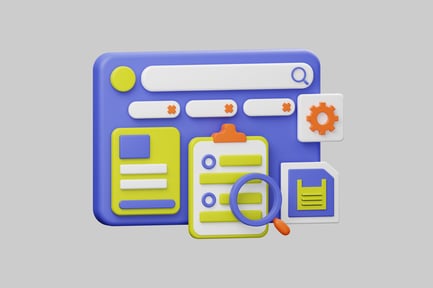 Preview: Search bar with clipboard and gear icons