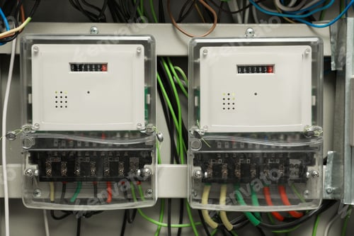 Preview: Electric meters and wires in fuse box