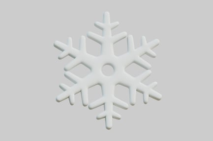 Preview: White geometric snowflake decoration