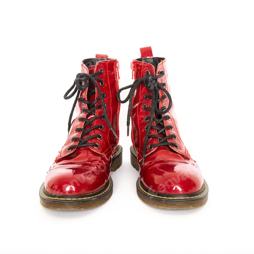 Preview: Red boots isolated on white background
