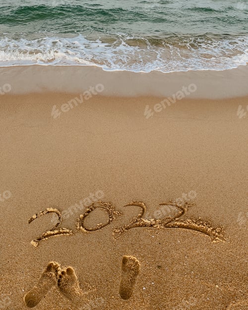 Visualização: Pegadas na praia