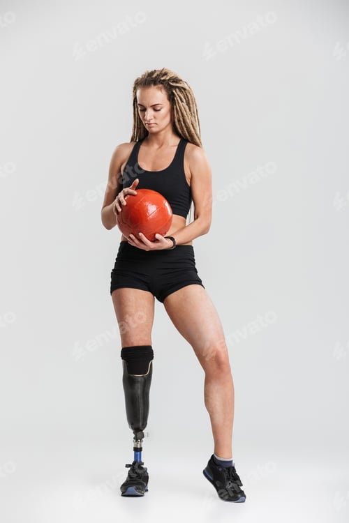 Preview: Healthy young disabled sportswoman