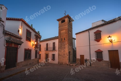 Preview: Minaret of San Sebastian at sunset - Ronda, Andalusia, Spain