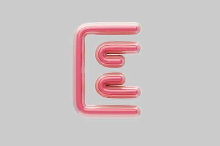 Preview: Stylized pink letter "E"