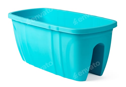Preview: Plastic flower pot isolated on a white background