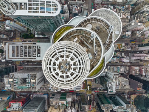 Preview: Mong Kok, Hong Kong 18 January 2022: Top down view of Hong Kong city