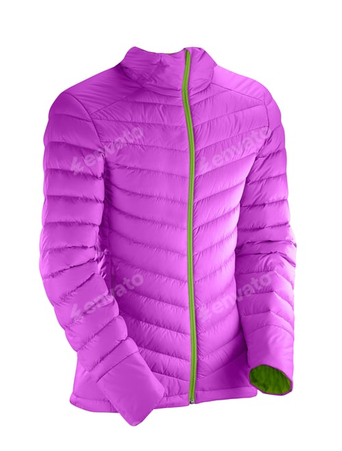 Preview: Purple Raincoat Isolated On White Background