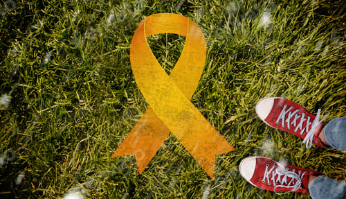 Preview: Casual Shoes Against Grass Background
