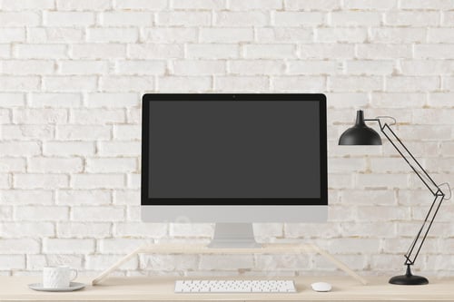 Preview: Office room with furniture and desktop computer