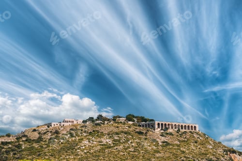 Preview: Terracina, Italy. Platform Of Sanctuary And Temple Of Jupiter Anxur