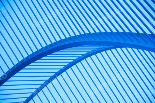 Preview: Geometrical abstract blue lines of modern architecture