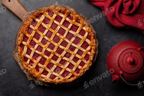 Preview: Sweet raspberry and strawberry jam cake