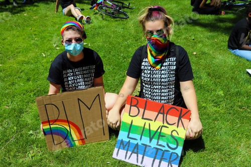 Preview: Queer couple at Black Lives Matter Protest.