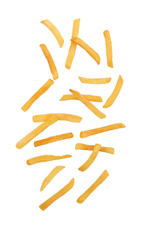 Preview: french fries on white